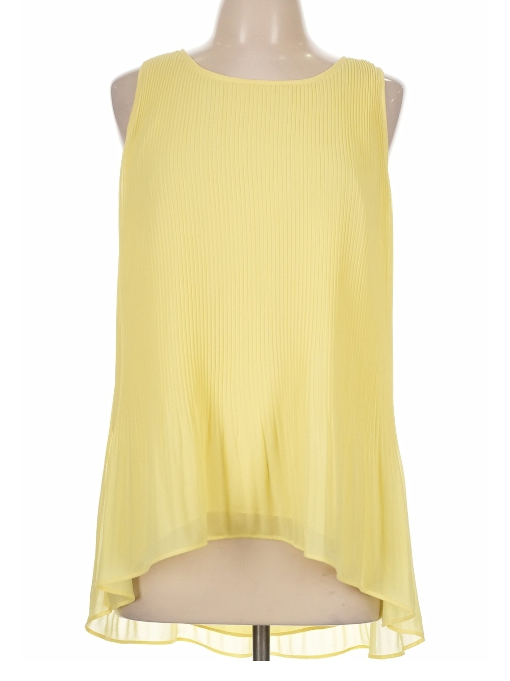 Alfani Sunny Yellow Pleated Sleeveless Top